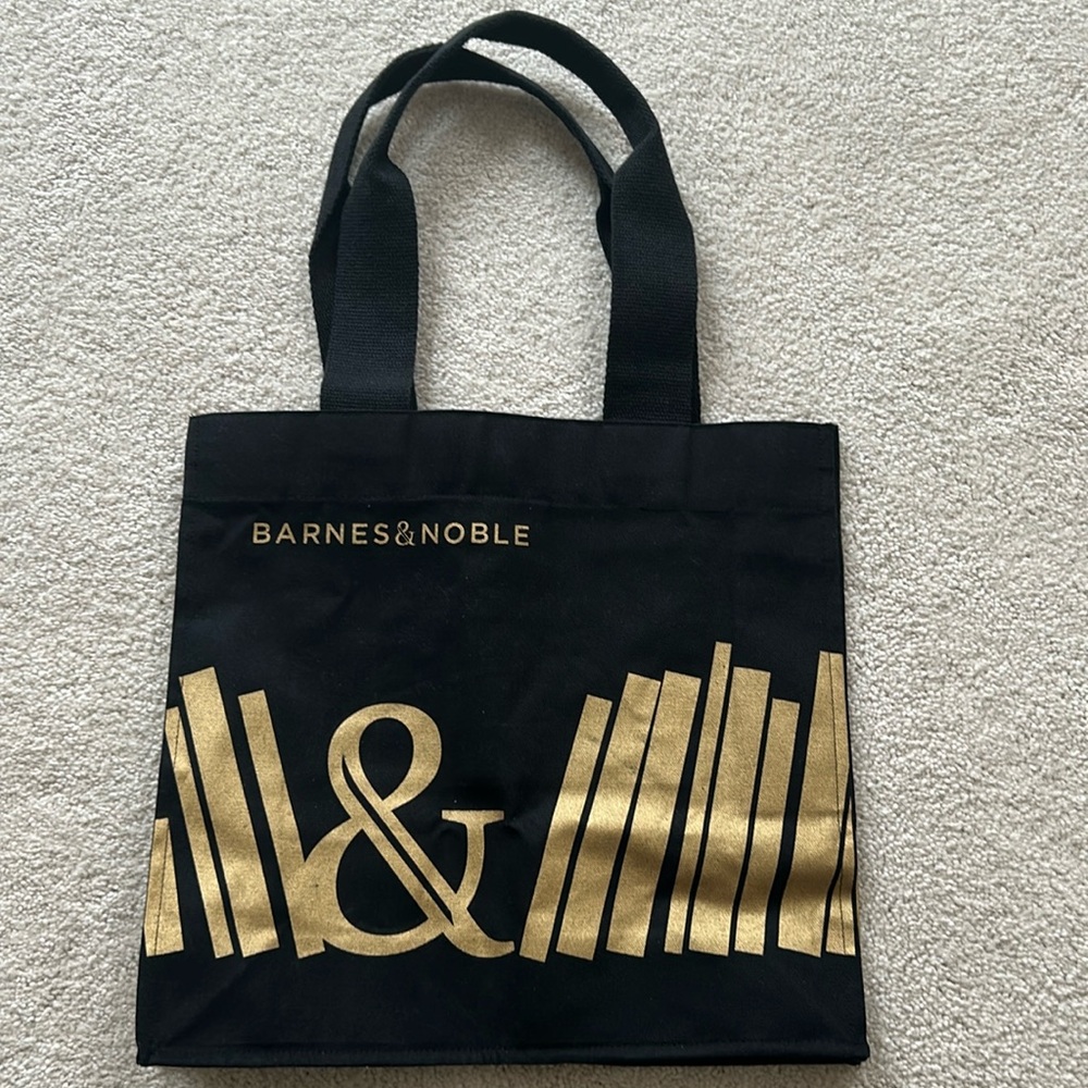 Barnes & Noble Organic Cotton Black Tote, NWOT